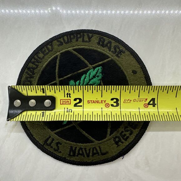 US Naval Reserve Advanced Supply Base Patch 4” Green Black Military Collectible - Picture 3 of 4